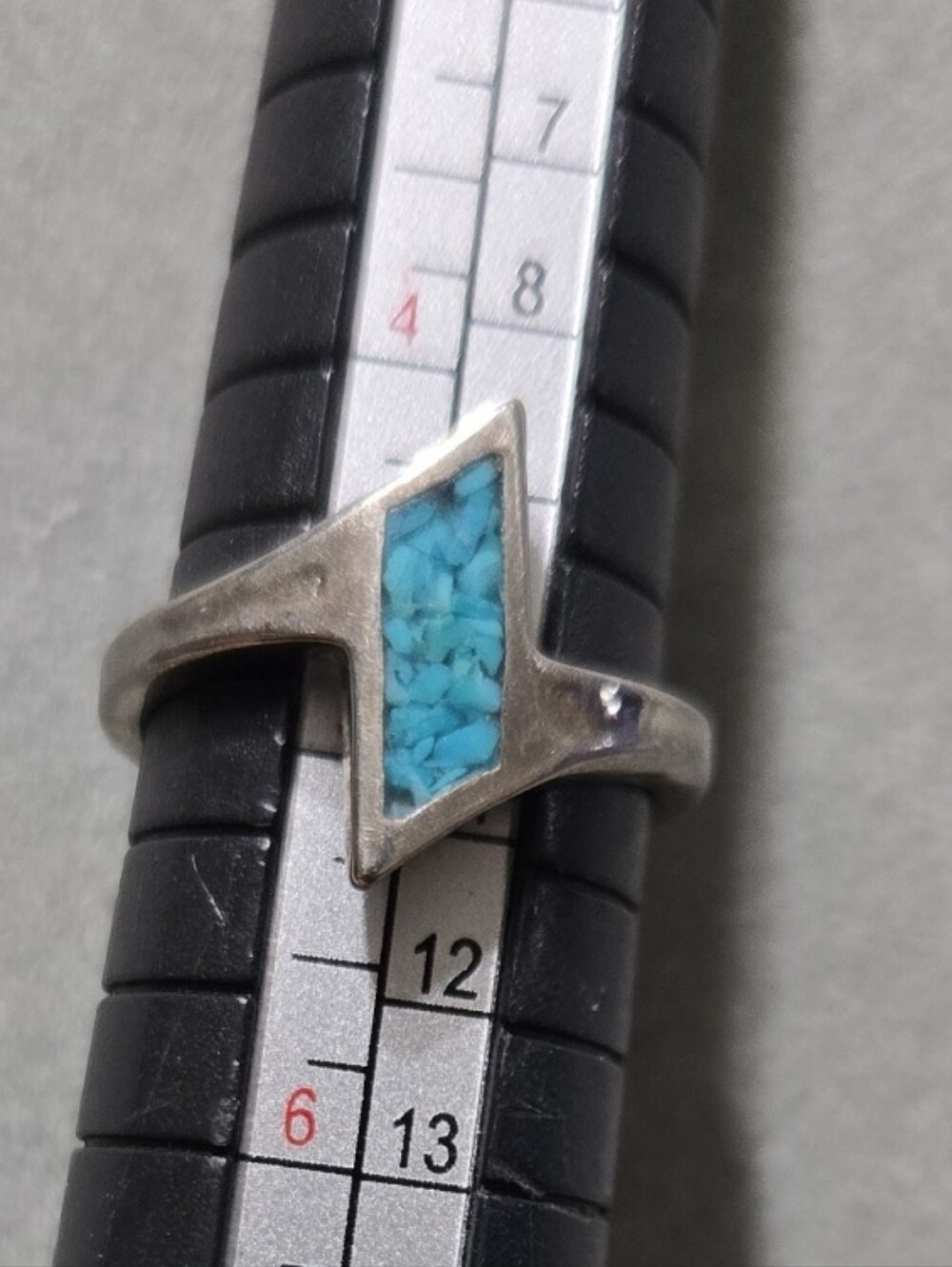 Turquoise Inlay 925 Sterling Silver Arrow Ring Size 5